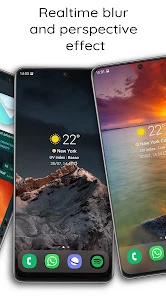 iWALL: iOS Blur Dock Bar screen 5